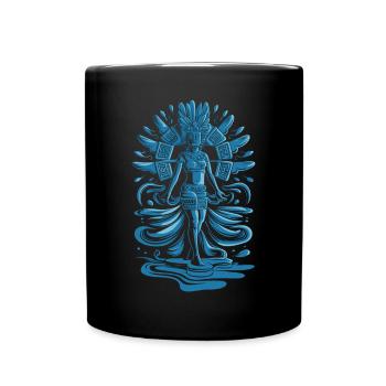 Dieu aztèque mythologie aztèque Chalchiuhtotolin - Mug uni - noir - Devant