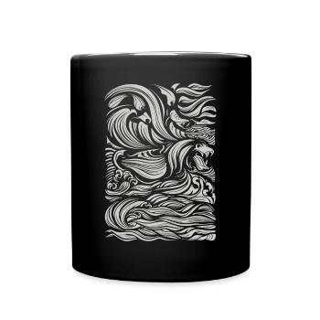 Dieu aztèque mythologie aztèque Chalchiuhtotolin - Mug uni - noir - Devant