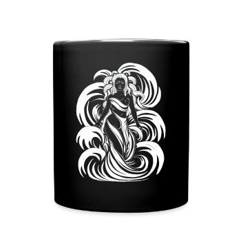 Aztekengott Azteken Mythologie Chalchiuhtotolin - Tasse einfarbig - Schwarz - Vorne