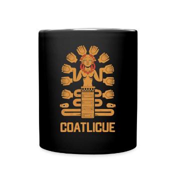 Déesse aztèque Mythologie ancienne Coatlicue - Mug uni - noir - Devant