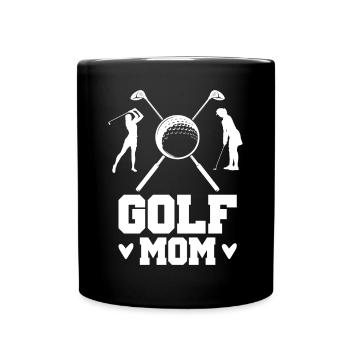 Golf Mom Golfer Mother Golf Ball Game Golf Sport - Tasse einfarbig - Schwarz - Vorne