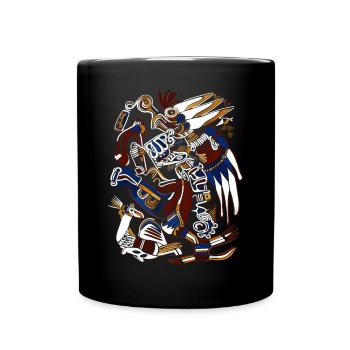 Aztec God Ancient Mythology Huitzilopochtli - Full Colour Mug - black - Front