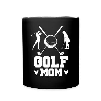 Golf Mom Golfer Mother Golf Ball Game Golf Sport - Tasse einfarbig - Schwarz - Vorne