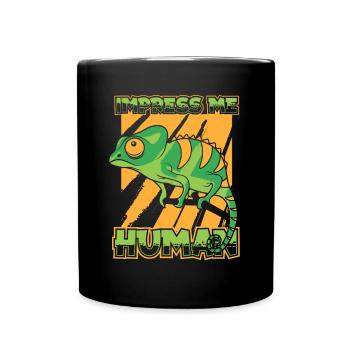 Impress Me Panthère humaine voilée Chamaeleonidae - Mug uni - noir - Devant