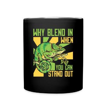 Warum sich einfügen, wenn Sie sich von Panther abheben können - Tasse einfarbig - Schwarz - Vorne