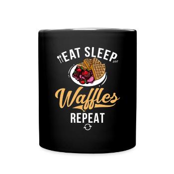 Waffle Lover Gifts - Full Colour Mug - black - Front