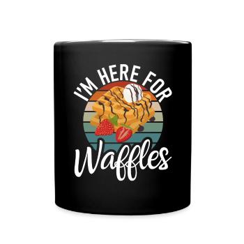 Waffle Lover Gifts - Full Colour Mug - black - Front