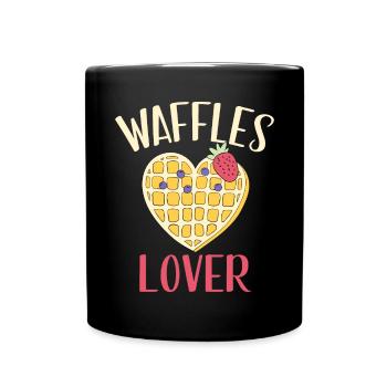 Waffle Lover Gifts - Full Colour Mug - black - Front
