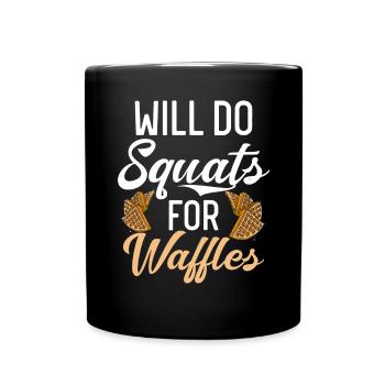 Waffle Lover Gifts - Full Colour Mug - black - Front