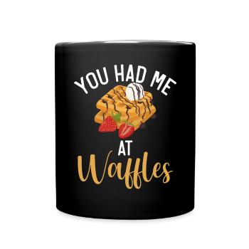 Waffle Lover Gifts - Full Colour Mug - black - Front