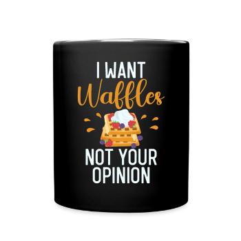 Waffle Lover Gifts - Full Colour Mug - black - Front