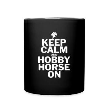 Keep Calm and Hobby Horse On - Hobby Horse - Full Colour Mug - black - Front