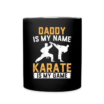 Papa est mon nom Le karaté est mon jeu - Karaté Papa - Mug uni - noir - Devant