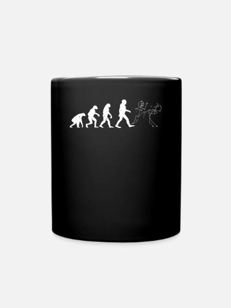 Funny Karate Evolution - Full Colour Mug - black