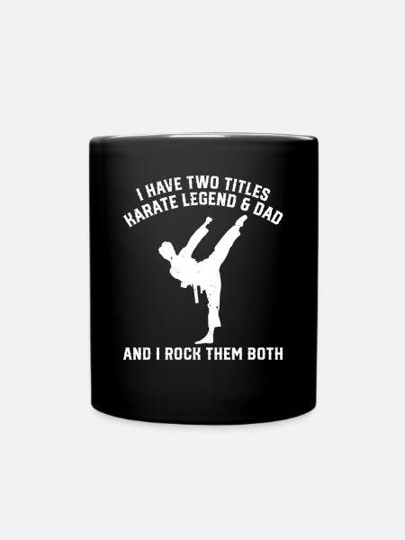 J’ai deux titres : Karate Legend et Grandpa Karate - Mug uni - noir