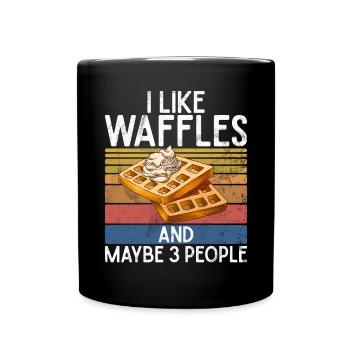 Waffle Lover Gifts - Full Colour Mug - black - Front