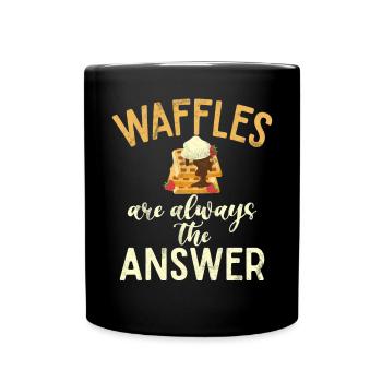 Waffle Lover Gifts - Full Colour Mug - black - Front