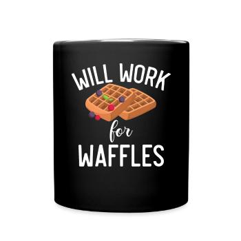 Waffle Lover Gifts - Full Colour Mug - black - Front