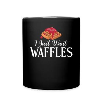Waffle Lover Gifts - Full Colour Mug - black - Front