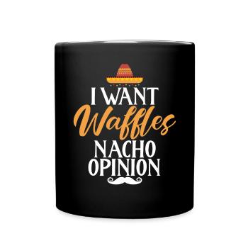 Waffle Lover Gifts - Full Colour Mug - black - Front