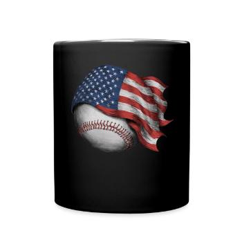 Baseball Men Women Kids Player Pitcher Softball - Tasse einfarbig - Schwarz - Vorne