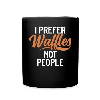 Waffle Lover Gifts - Full Colour Mug - black - Front