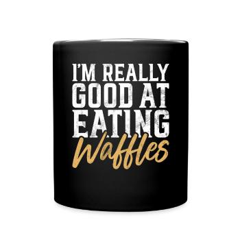 Waffle Lover Gifts - Full Colour Mug - black - Front