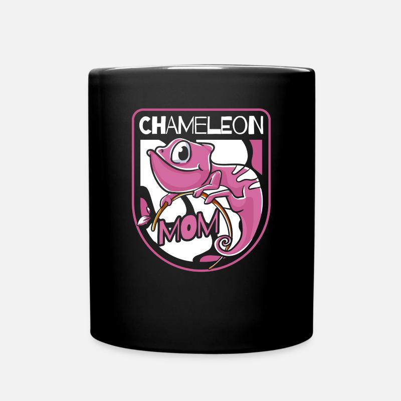 Chamäleon Mama Panther Verschleierte Chamaeleonidae Liebhaber - Tasse einfarbig - Schwarz