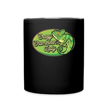 Chaméléon fou Lady Panther voilé - Mug uni - noir - Devant