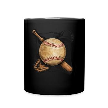 Baseball Men Women Kids Player Pitcher Softball - Tasse einfarbig - Schwarz - Vorne