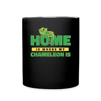 Home Is Where My Chameleon Is Veiled Panther - Full Colour Mug - black - Front