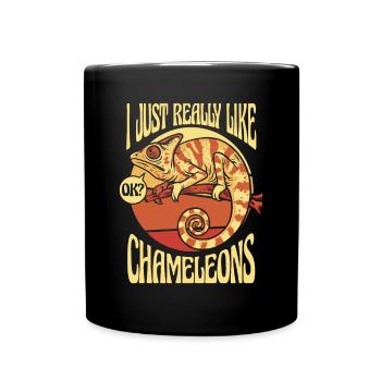 Juste comme Chameleons Voiled Panther Lover - Mug uni - noir - Devant