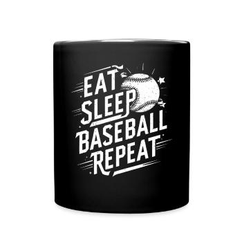 Baseball Men Women Kids Player Pitcher Softball - Tasse einfarbig - Schwarz - Vorne