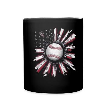 Baseball Men Women Kids Player Pitcher Softball - Tasse einfarbig - Schwarz - Vorne