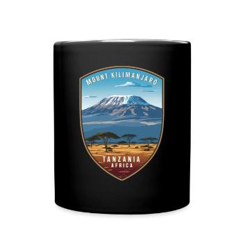 Kilimandscharo Geschenk - Tasse einfarbig - Schwarz - Vorne