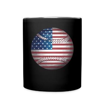 Baseball Men Women Kids Player Pitcher Softball - Tasse einfarbig - Schwarz - Vorne