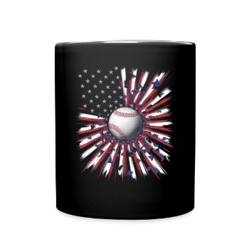 Baseball Men Women Kids Player Pitcher Softball - Tasse einfarbig - Schwarz - Vorne