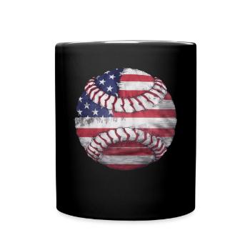 Baseball Men Women Kids Player Pitcher Softball - Tasse einfarbig - Schwarz - Vorne