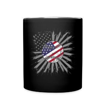 Baseball Men Women Kids Player Pitcher Softball - Tasse einfarbig - Schwarz - Vorne