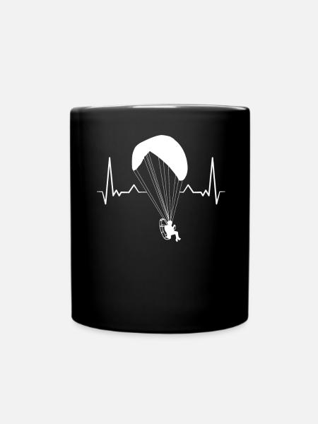 Paramtoring Paramoteur Pilote Parapente Battement de cœur - Mug uni - noir