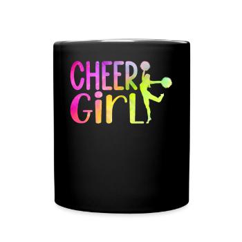 Cheer Girl Cheerleading Cheerleader Cheer Squad - Full Colour Mug - black - Front