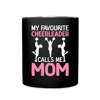 Cheerleading Cheer Squad Favorite Cheerleaders - Full Colour Mug - black - Front