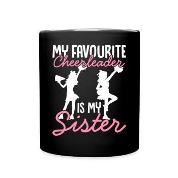 La pom-pom girl préférée de Cheerleading Cheer Squad est - Mug uni - noir - Devant