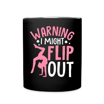 Funny Cheerleading Cheerleader Cheer Squad Might F - Full Colour Mug - black - Front