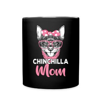 Chinchilla Mom Funny Pet Owner - Full Colour Mug - black - Front