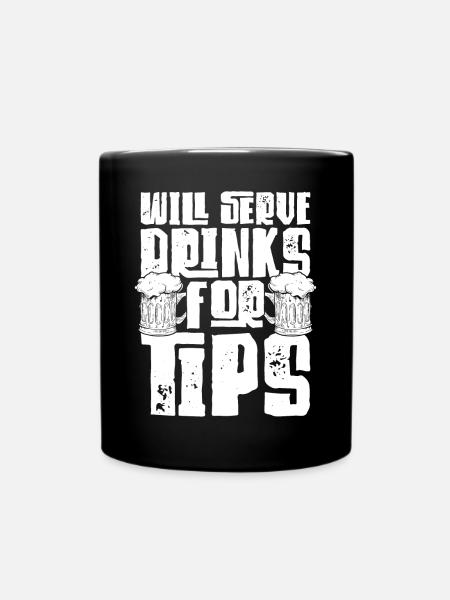 Bartender Mixologist Will Serve - Tasse einfarbig - Schwarz