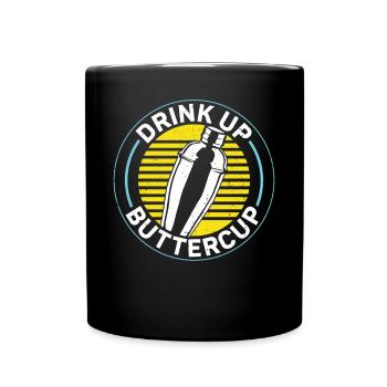 Bartender Mixologist Drink Up - Tasse einfarbig - Schwarz - Vorne