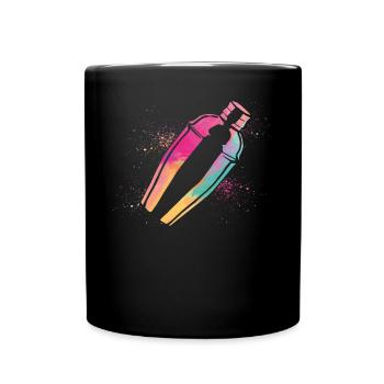 Bartender Mixologist Watercolors - Tasse einfarbig - Schwarz - Vorne