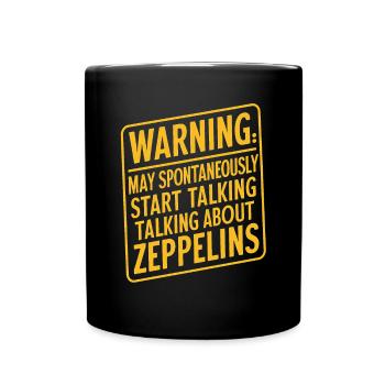 Luftschiff Zeppelin Geschenk - Tasse einfarbig - Schwarz - Vorne
