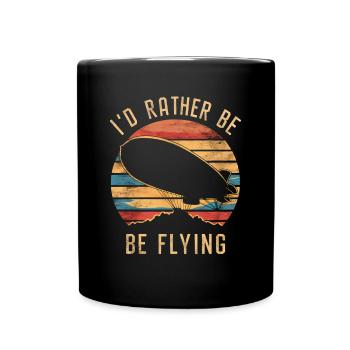 Luftschiff Zeppelin Geschenk - Tasse einfarbig - Schwarz - Vorne